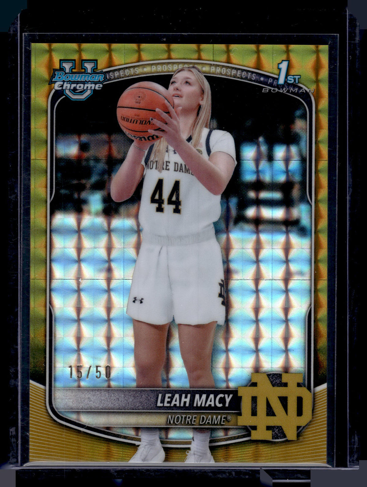 HL-P01 2025 Bowman Chrome U Leah Macy #BCP-61 Gold Geometric /50