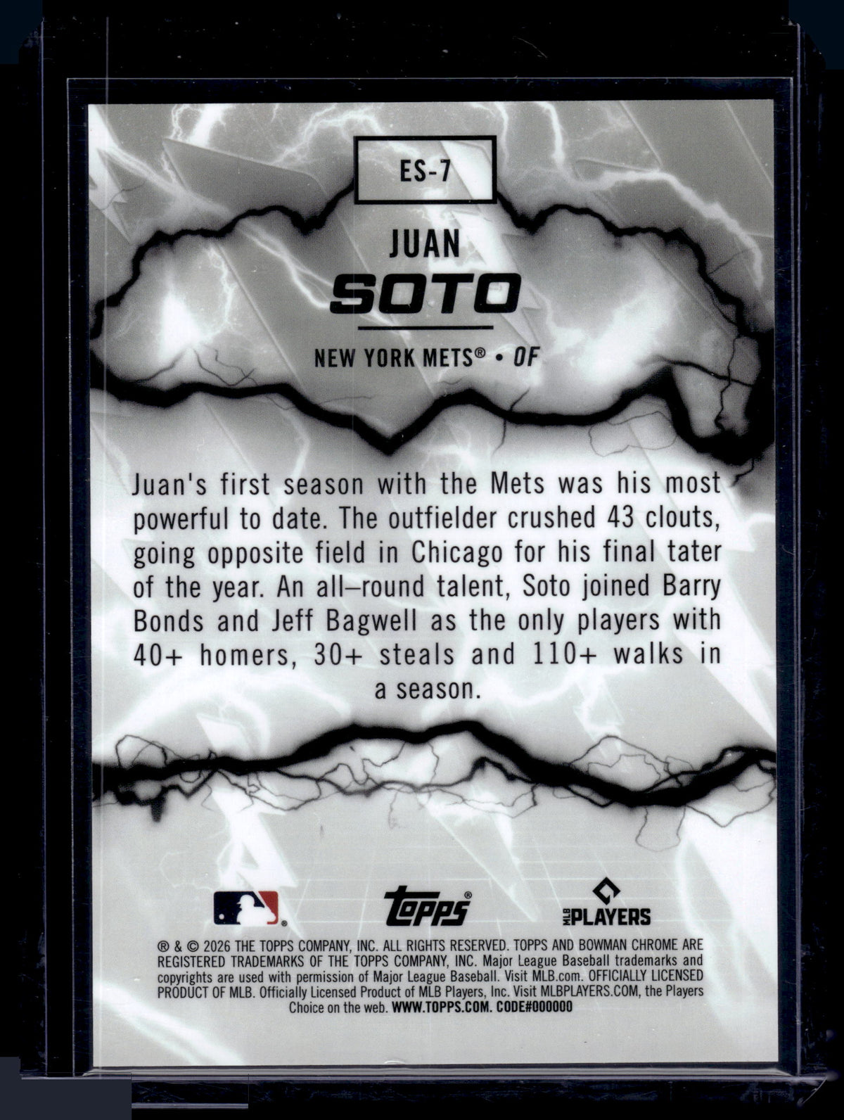 HL-P01 2026 Bowman Chrome Juan Soto Electric Sluggers Mini-Diamond /150 ES-7