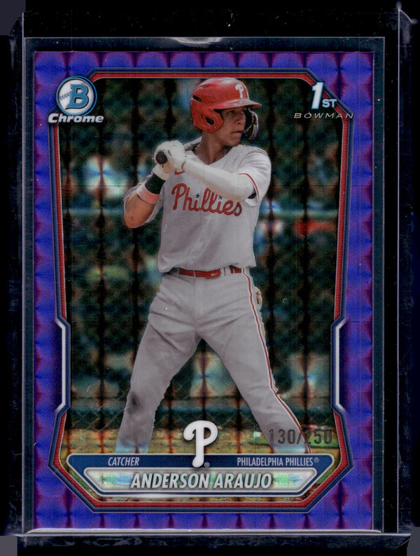 2026 Bowman Chrome Anderson Araujo #BCP-8 Purple Geo /250 1st Bowman