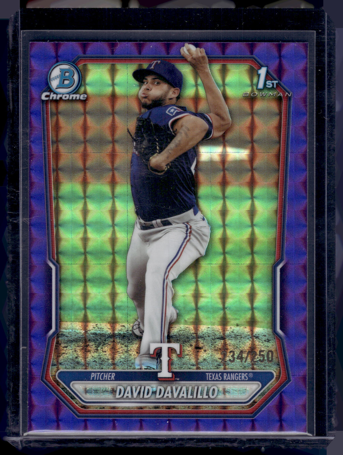 HL-P01 2026 Bowman Chrome David Davalillo #BCP-42 Purple Geo /250 1st Bowman