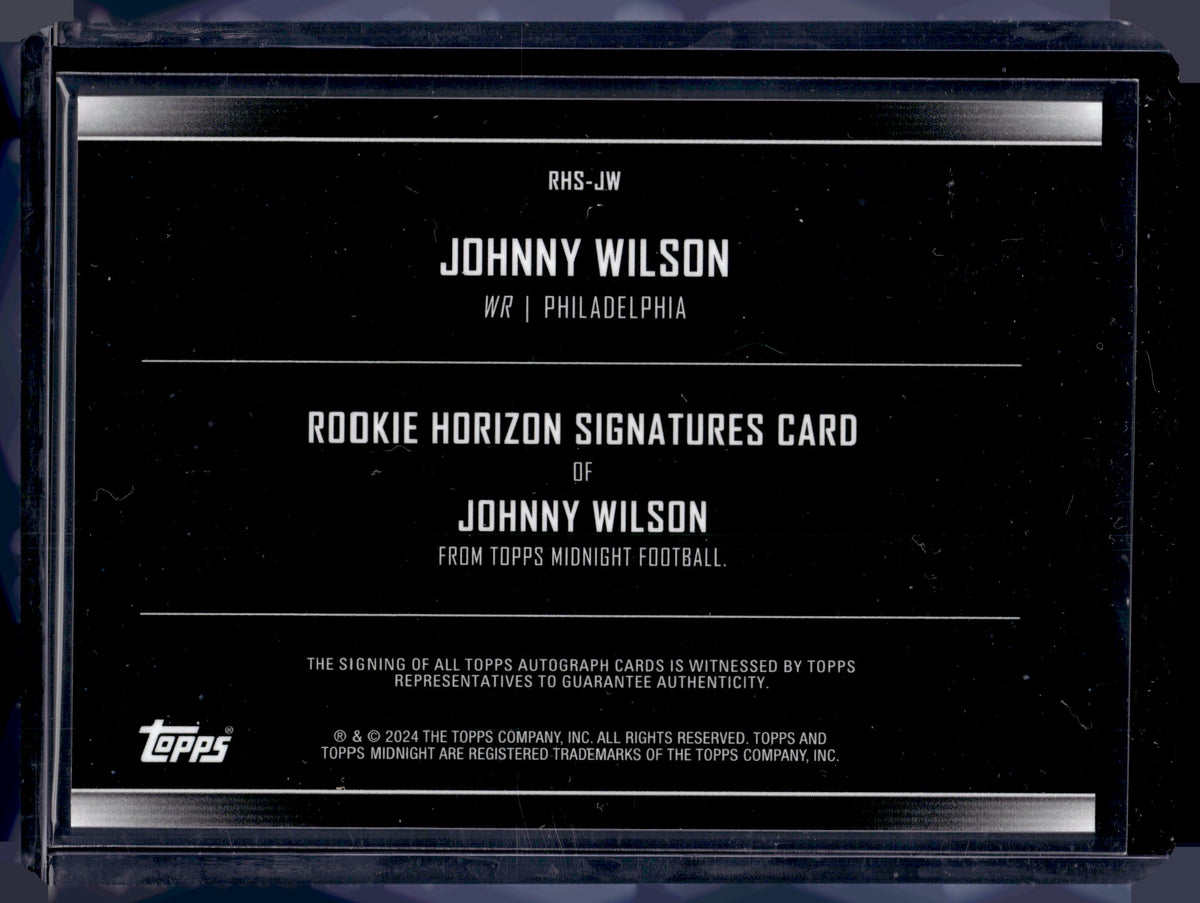 HL-P02 2024 Topps Midnight Johnny Wilson #RHS-JW Auto RC