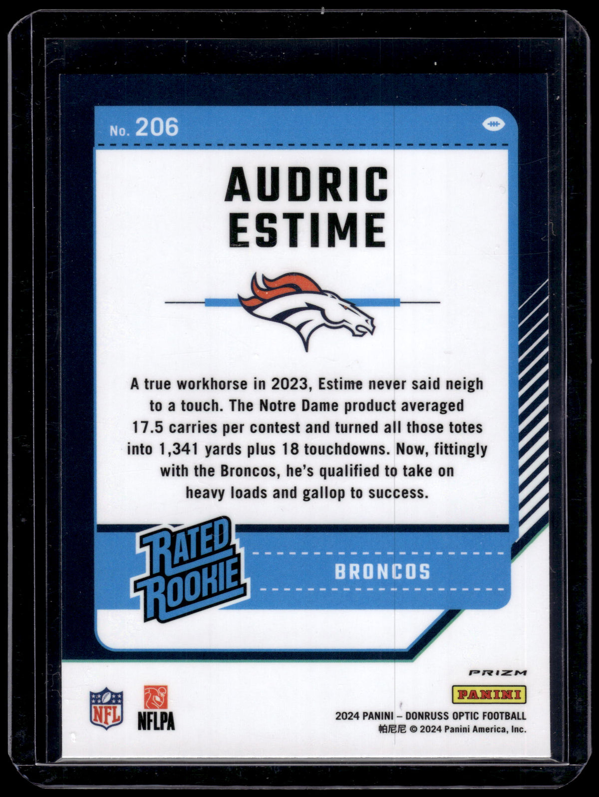 HL-P02 2024 Panini Donruss Optic Prizm Audric Estime #206 Purple Shock