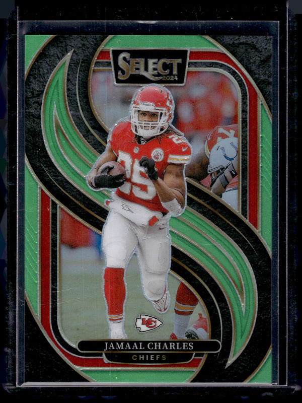 2024 Panini Select Prizm Premier Level Jamaal Charles #166 Lime Green /49