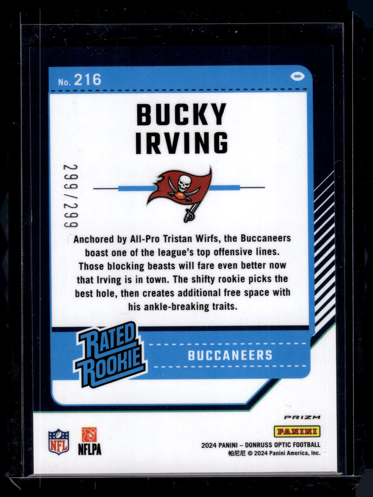 HL-P02 2024 Panini Donruss Optic Prizm Bucky Irving #216 Aqua /299