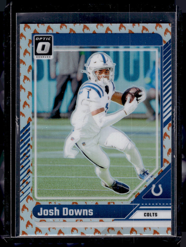 2024 Panini Donruss Optic Football Josh Downs #84 Fire Emoji