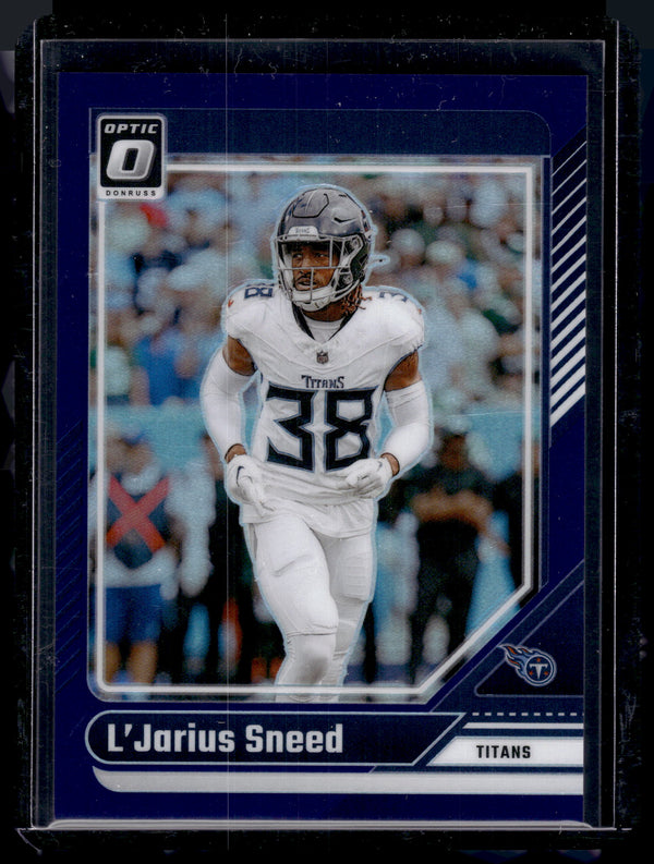 2024 Panini Donruss Optic Football L'Jarius Sneed #194 Purple /60