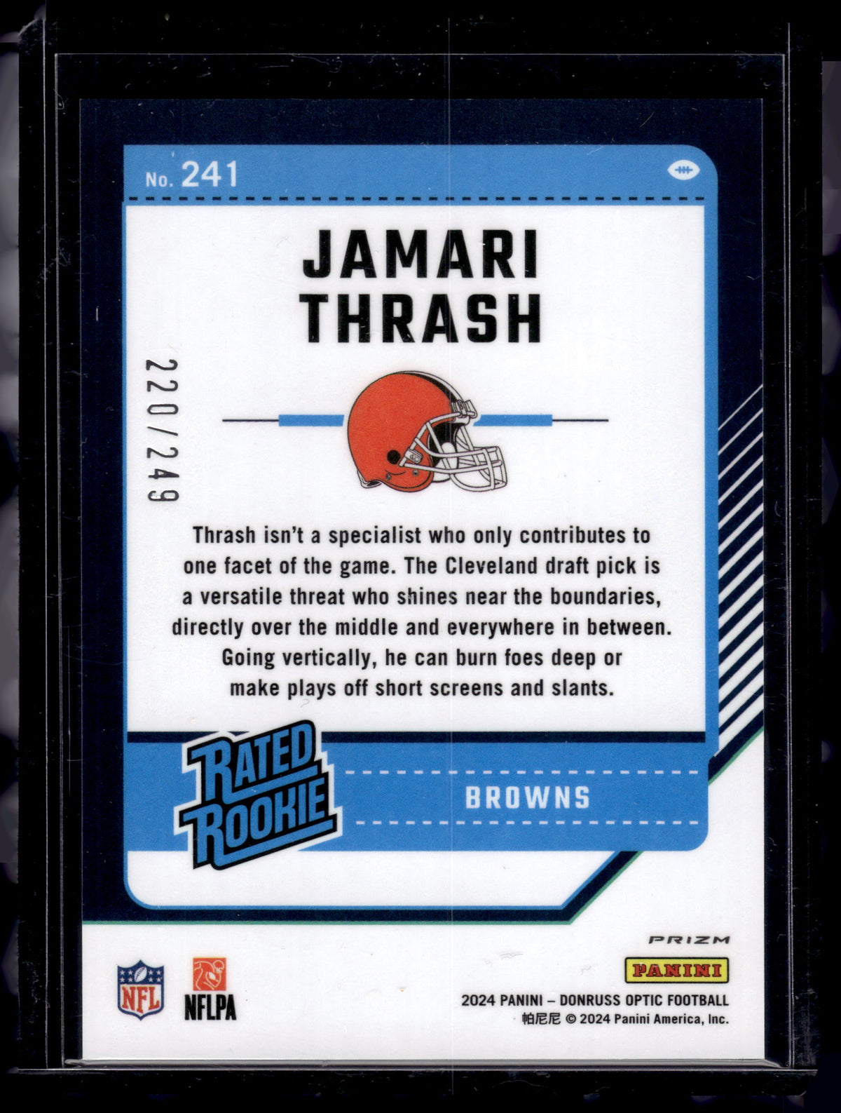 HL-P02 2024 Donruss Optic Jamari Thrash Orange /249 Rated Rookie #241