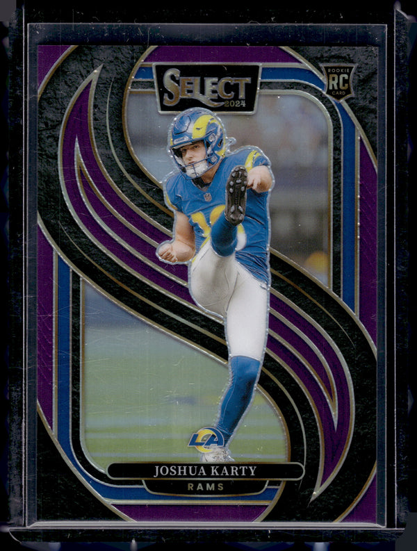 2024 Panini Select Prizm Premier Level Joshua Karty #164 Purple  /75 RC