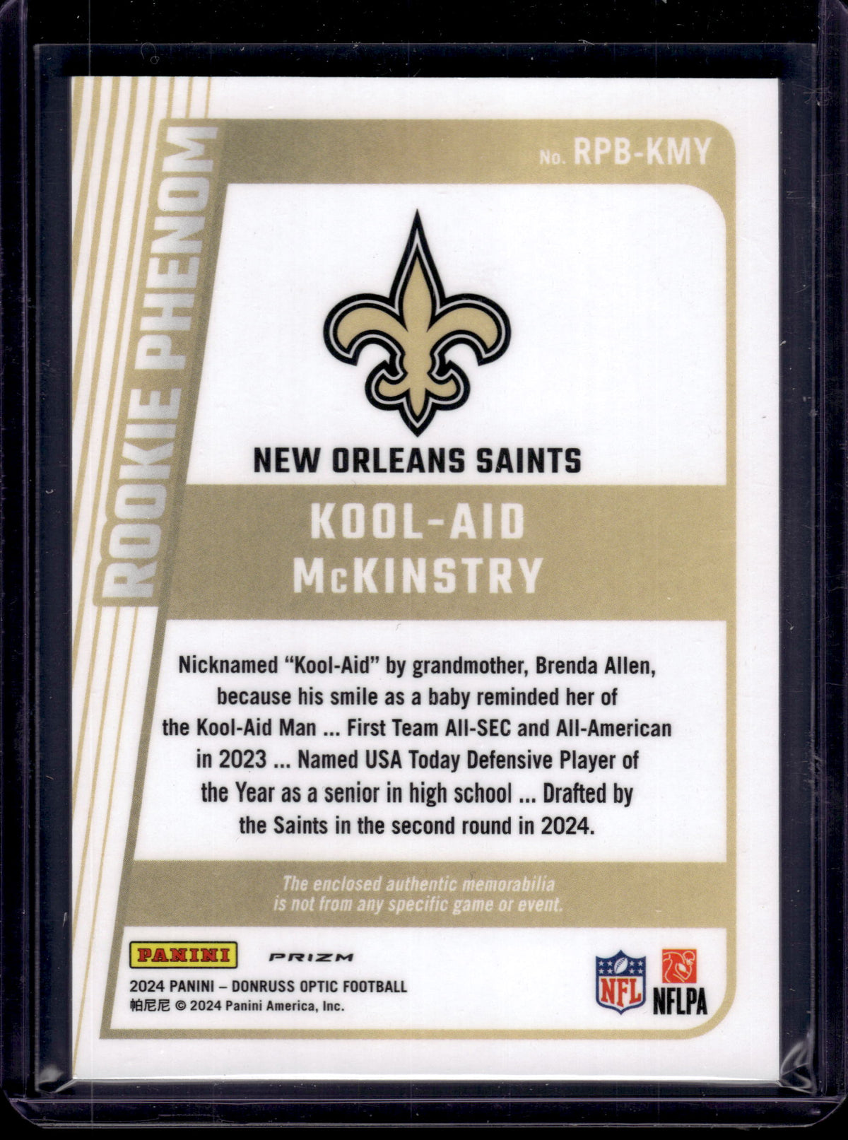 HL-P02 2024 Donruss Optic Rookie Phenom Kool-Aid McKinstry Blue Prizm RC