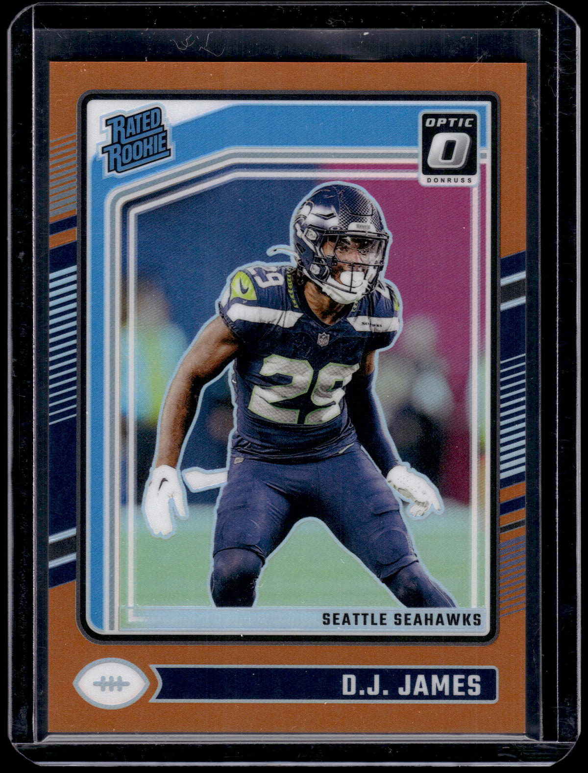 HL-P02 2024 Panini Donruss Optic Prizm D.J. James #222 Orange /249 Rated Rookie