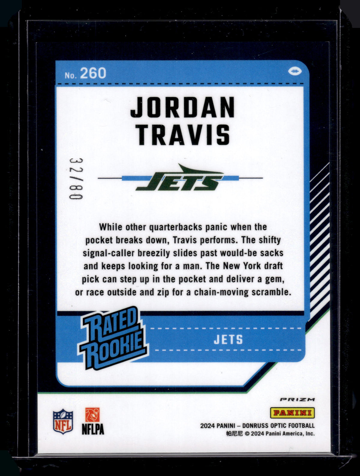 HL-P02 2024 Donruss Optic Jordan Travis Pink Velocity /80 RR #260