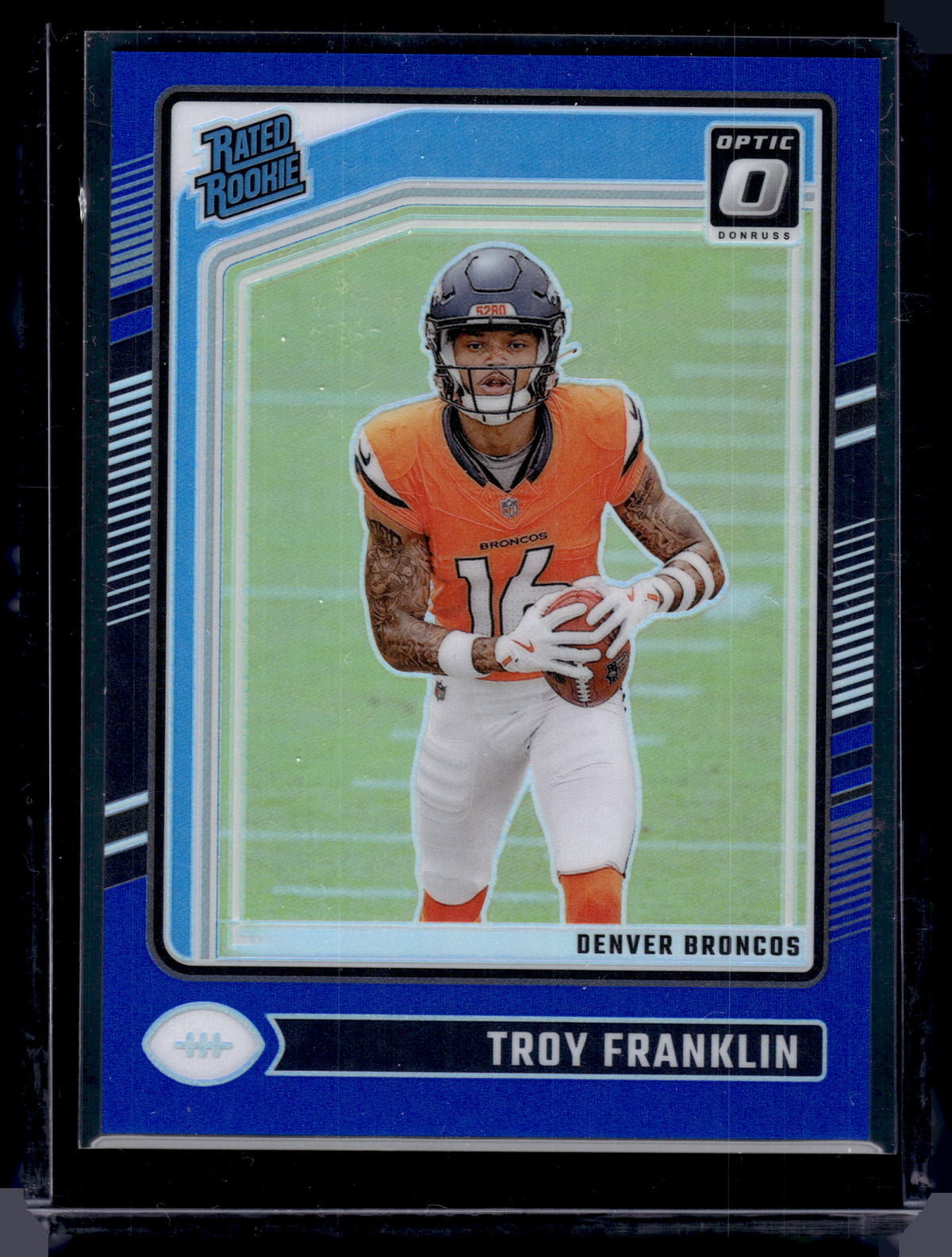 HL-P02 2024 Panini Donruss Optic Prizm Troy Franklin #294 Blue /199 Rated Rookie