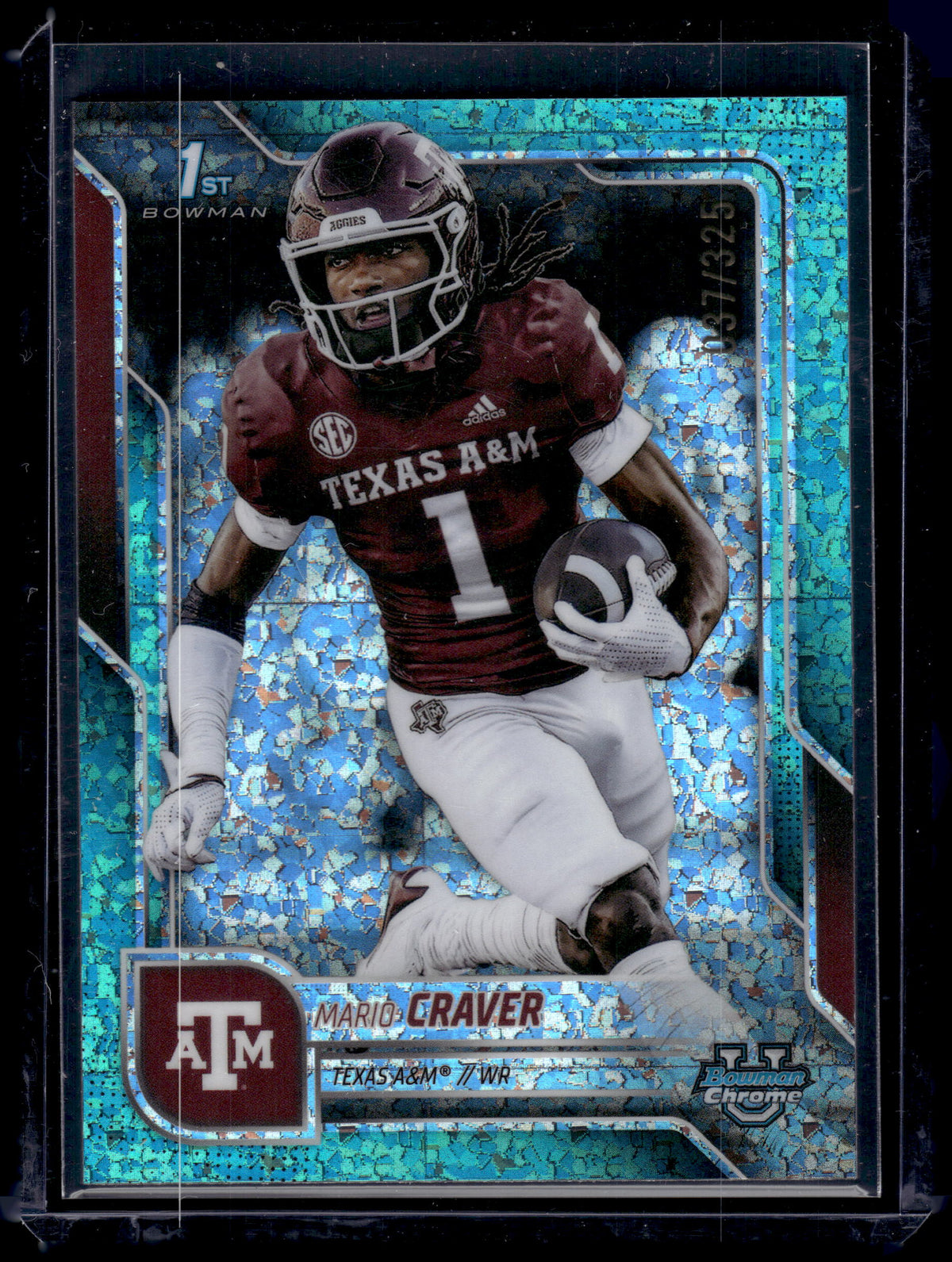 HL-P01 2025 Bowman Chrome U Mario Craver #165 Aqua Mini-Diamond /325 1st