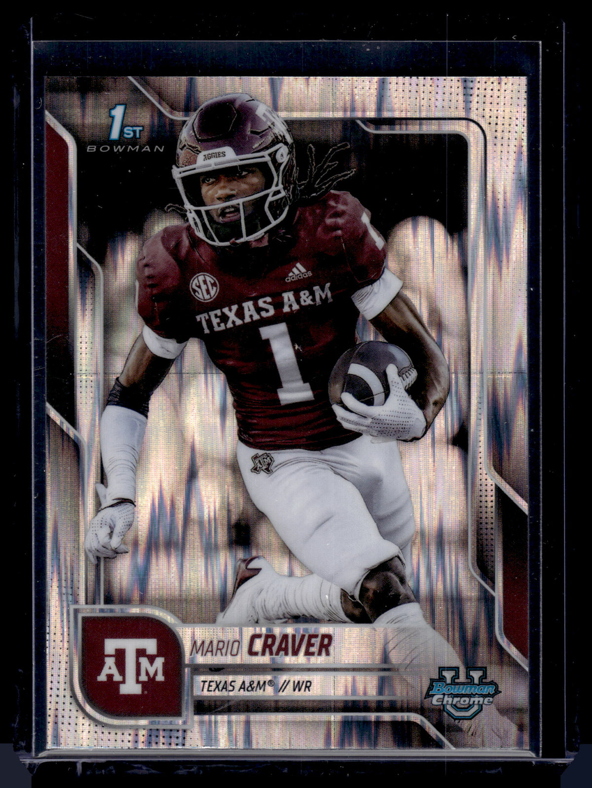 HL-P01 2025 Bowman Chrome University Mario Craver #165 Stealth 1st Bowman