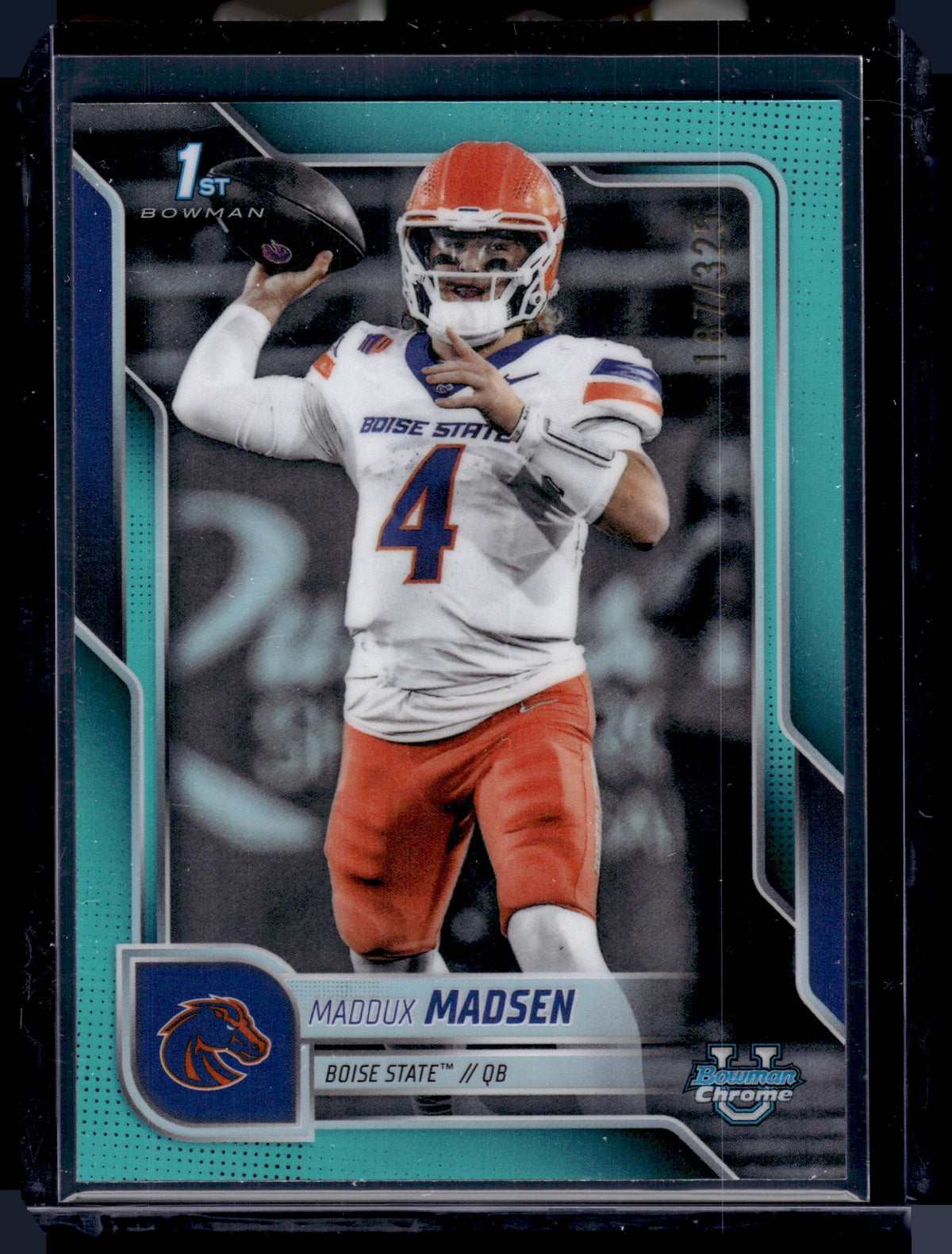 HL-P01 2025 Bowman Chrome University Maddux Madsen #24 Aqua /325 1st Bowman