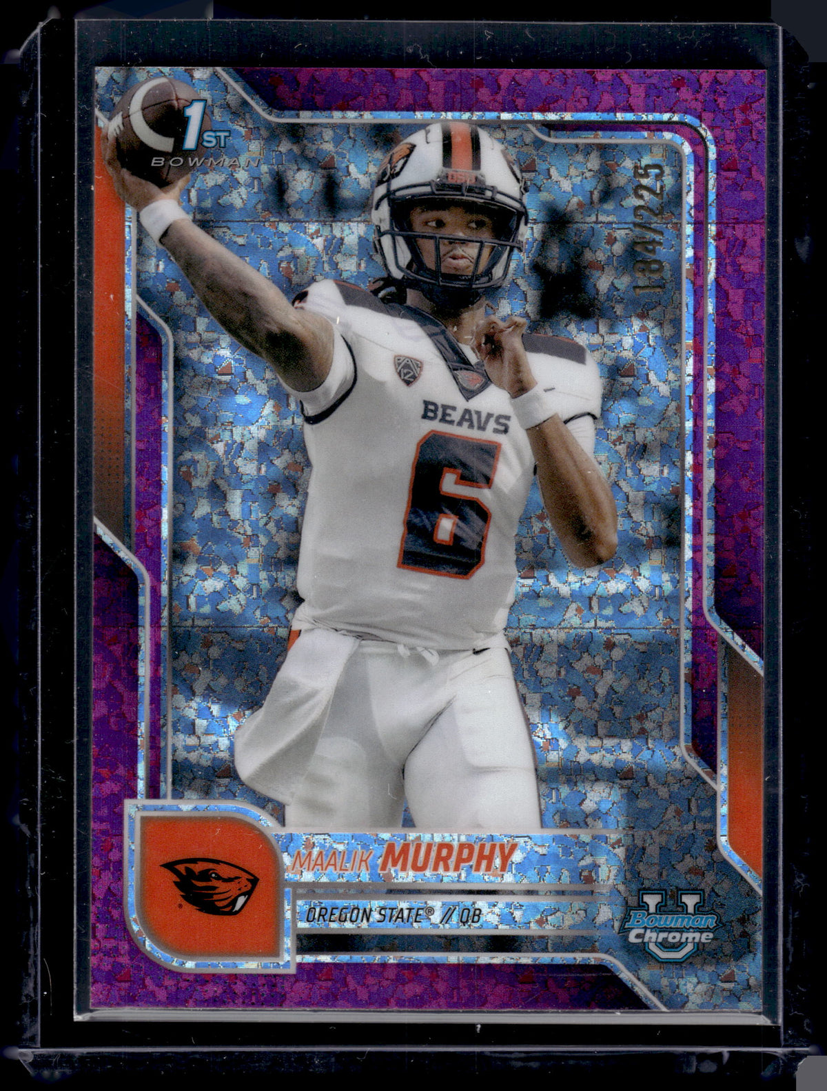 HL-P01 2025 Bowman Chrome U Maalik Murphy #179 Fuchsia Mini-Diamond /225 1st