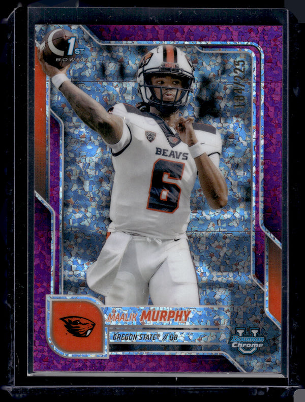 2025 Bowman Chrome U Maalik Murphy #179 Fuchsia Mini-Diamond /225 1st