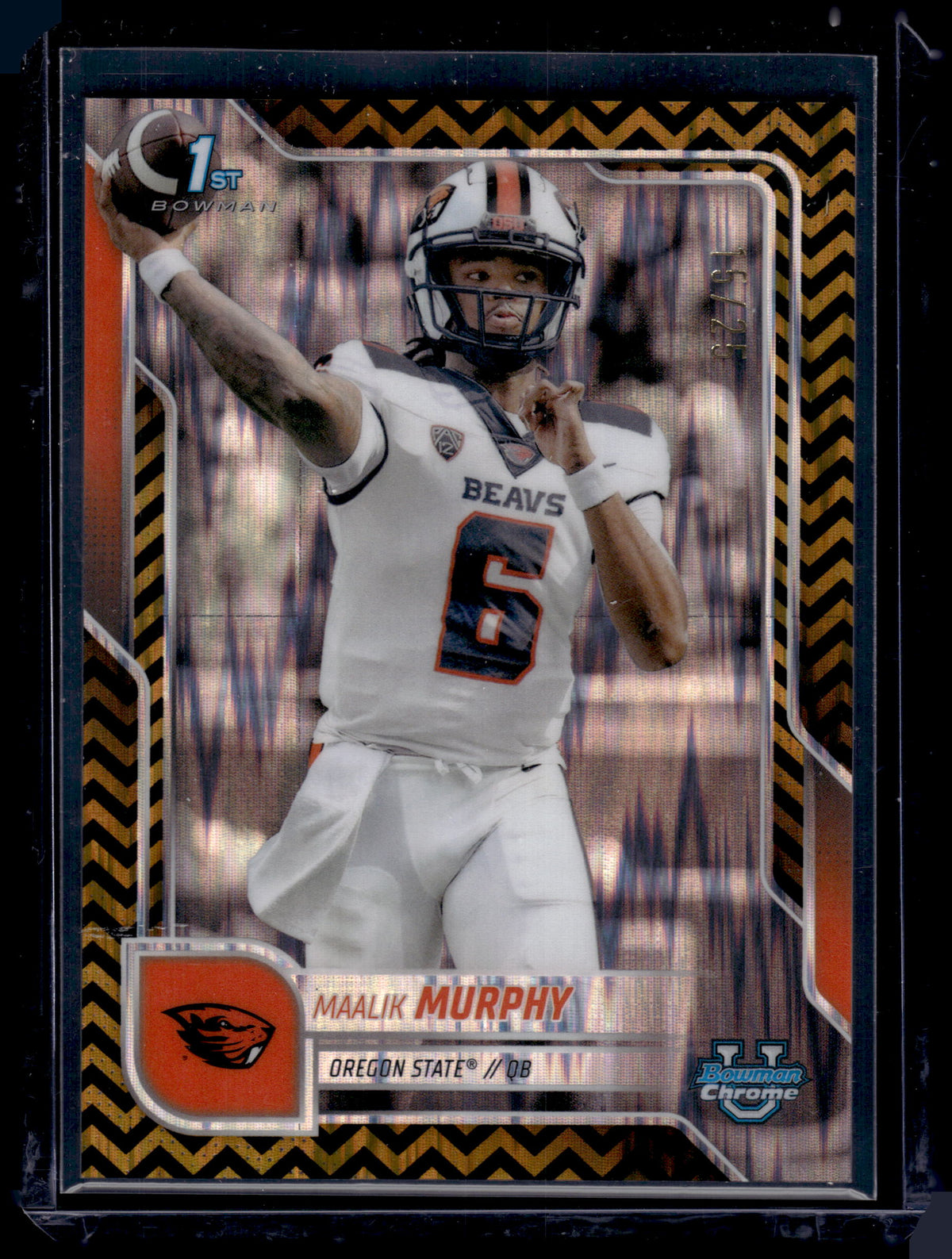 HL-P01 2025 Bowman Chrome U Maalik Murphy #179 Black & Gold Stealth /25 1st