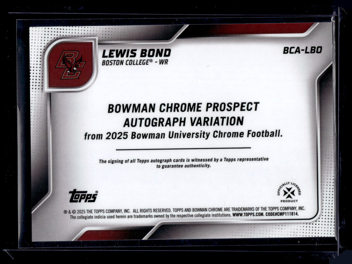 HL-P01 2025 Bowman Chrome U Lewis Bond #BCA-LBO 1st Bowman Prospect Auto