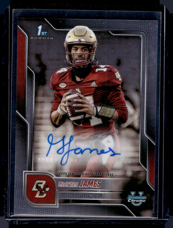 2025 Bowman Chrome U Football Grayson James #BCA-GJ Prospect Auto 1st