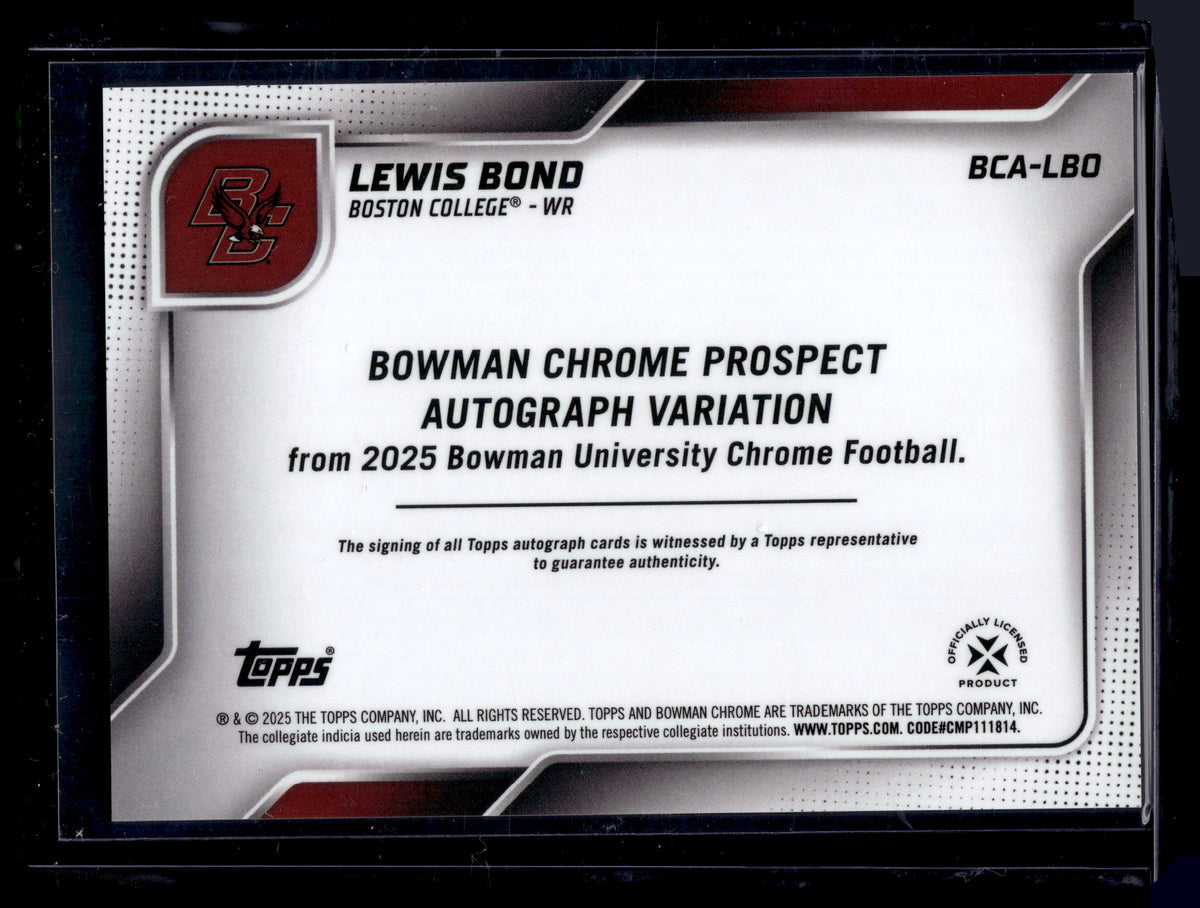 HL-P01 2025 Bowman Chrome U 1st Lewis Bond #BCA-LBO Green /99 Prospect Auto