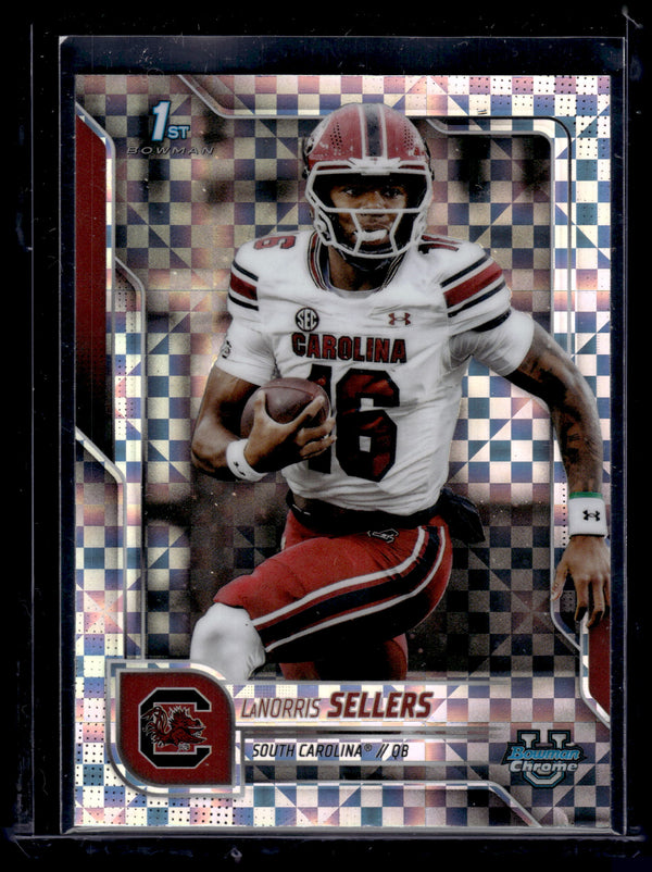 2025 Bowman Chrome University LaNorris Sellers #168 X-Fractor 1st Bowman