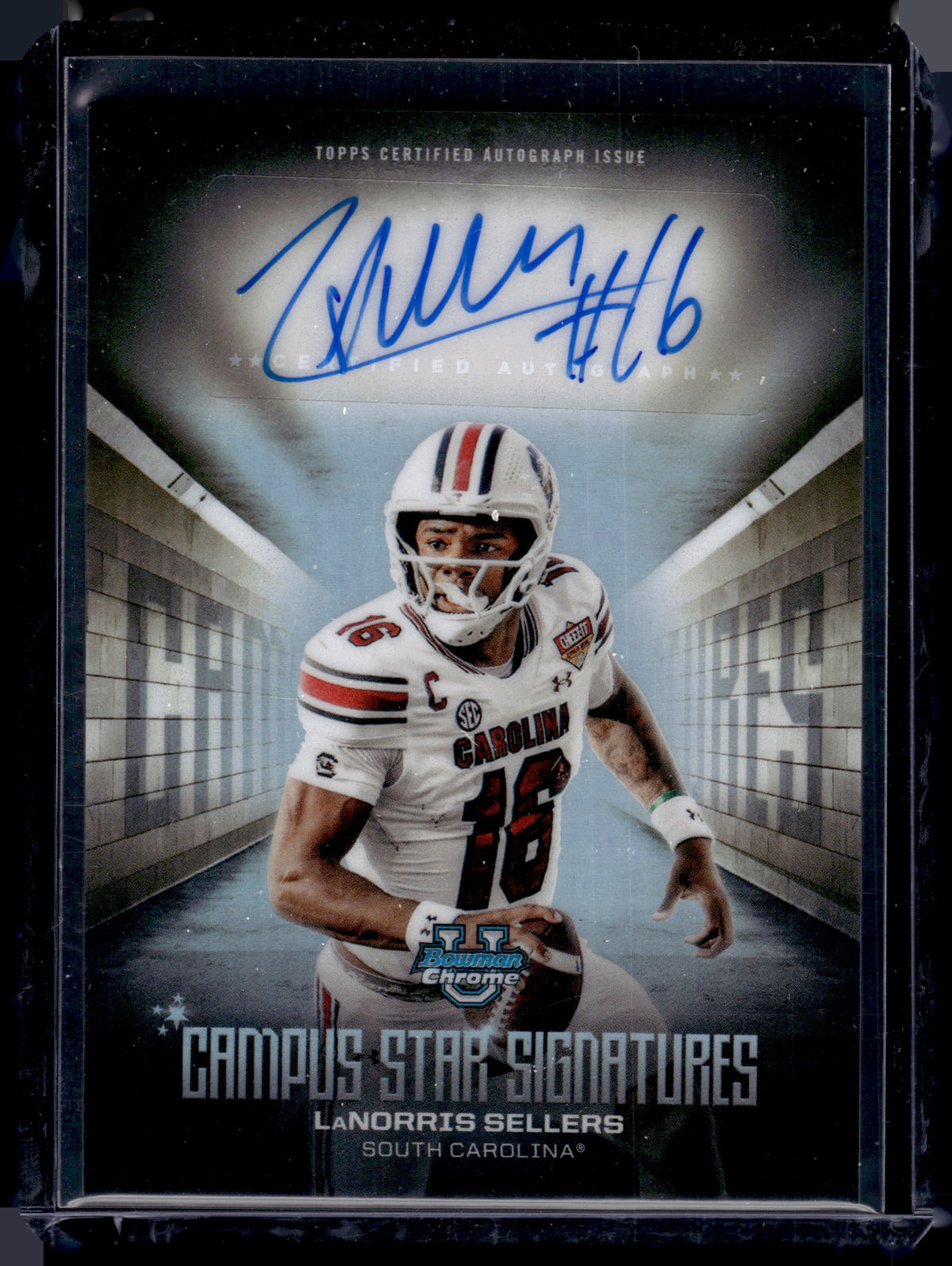 HL-P01 2025 Bowman U Chrome Football LaNorris Sellers #CSS-LS Campus Star Auto
