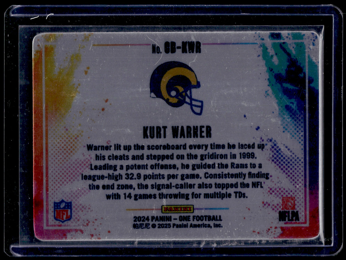 HL-P01 2024 Panini One Football Kurt Warner #CB-KWR Color Blast Metal SSP