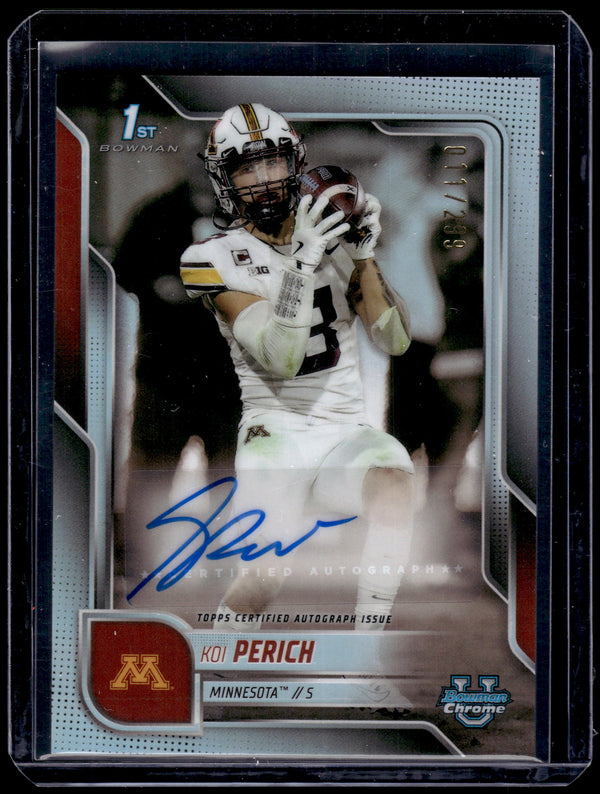 2025 Bowman U Chrome Football Koi Perich #BCA-KP Refractor /299 1st Auto