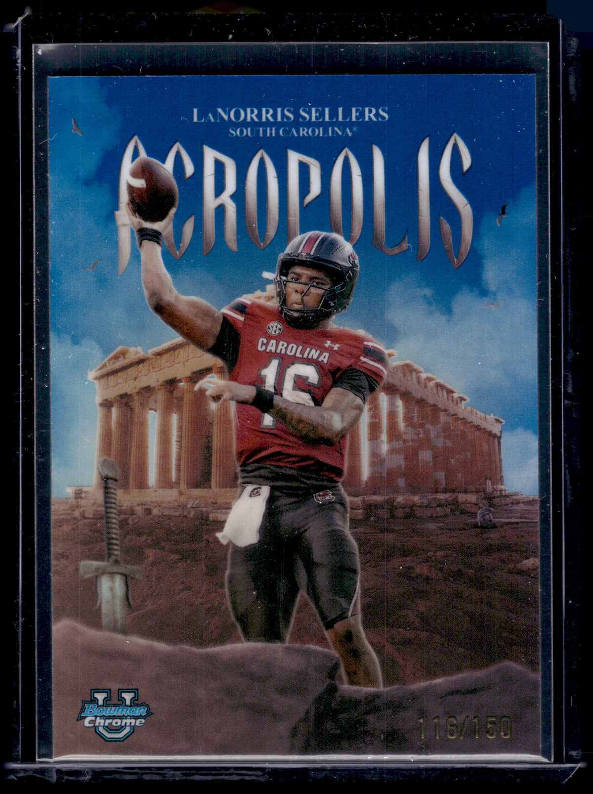 HL-P01 2025 Topps Bowman U Chrome Acropolis LaNorris Sellers #A-2 Blue /150
