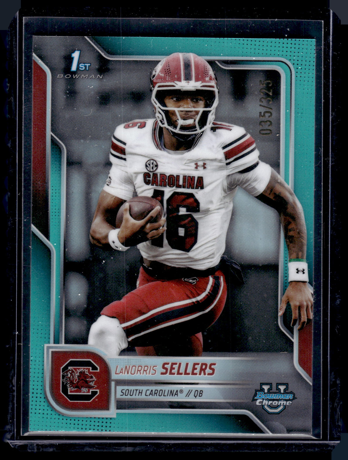 HL-P01 2025 Bowman Chrome LaNorris Sellers #168 Aqua Refractor /325 1st Bowman