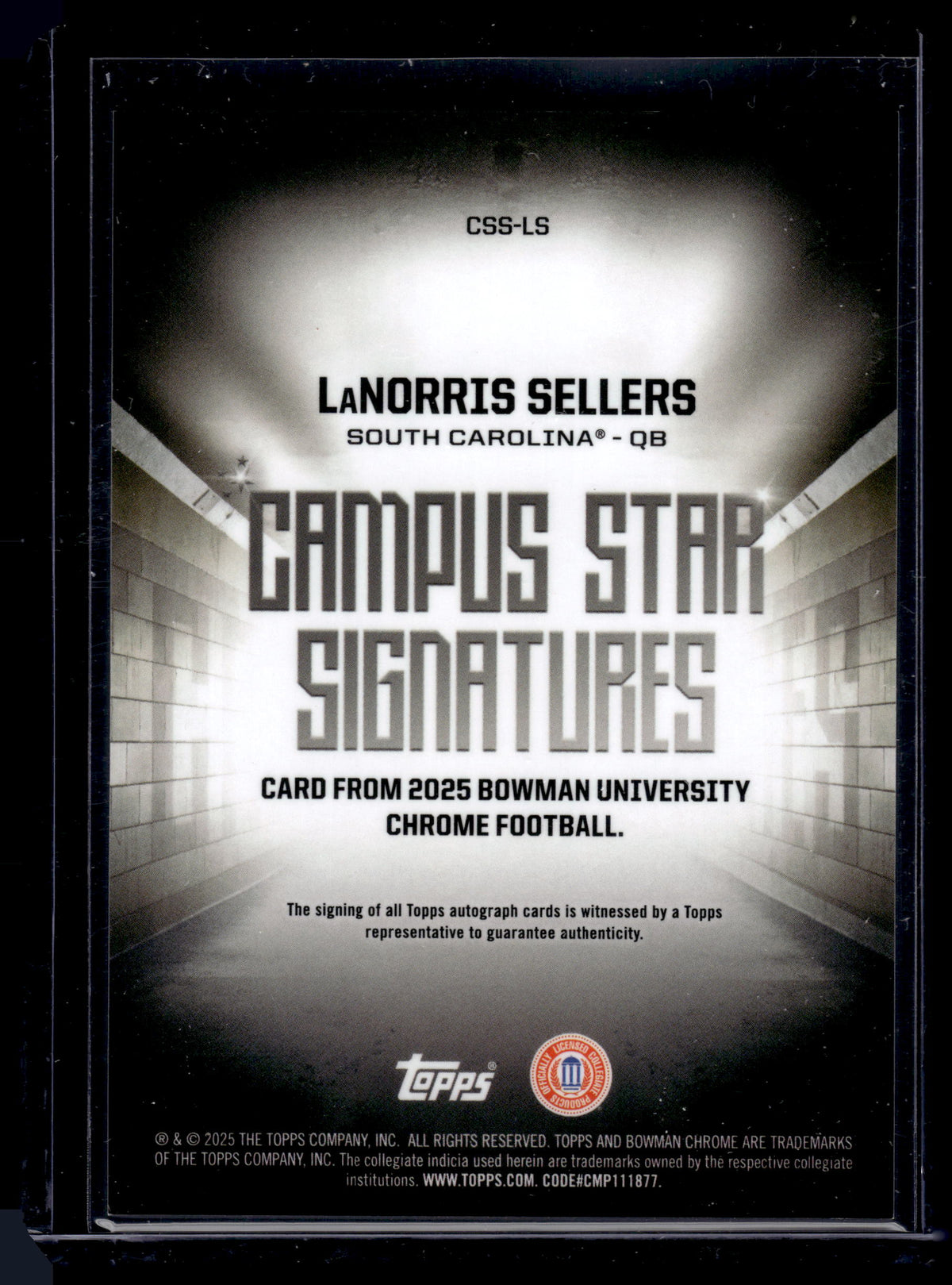 HL-P01 2025 Bowman U Chrome Campus Star LaNorris Sellers #CSS-LS Green /99