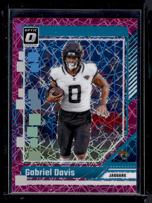 2024 Panini Donruss Optic Prizm Gabriel Davis #91 Pink Velocity Prizm /80