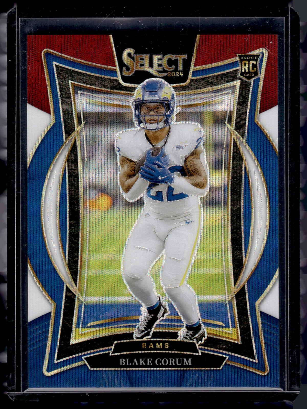 HL-P02 2024 Panini Select Prizm Concourse Blake Corum #9 Tri Color Prizm /299 RC