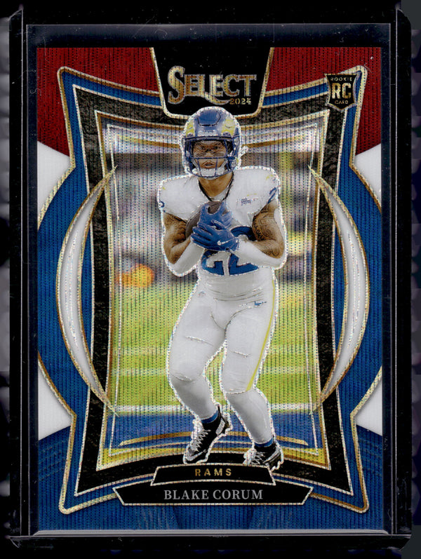 2024 Panini Select Prizm Concourse Blake Corum #9 Tri Color Prizm /299 RC