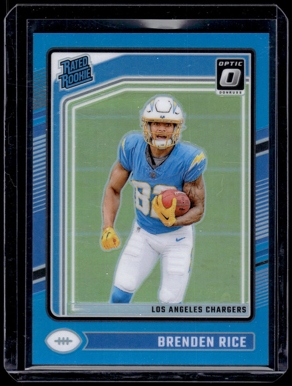 2024 Donruss Optic Brenden Rice Light Blue Prizm /299 Rated Rookie