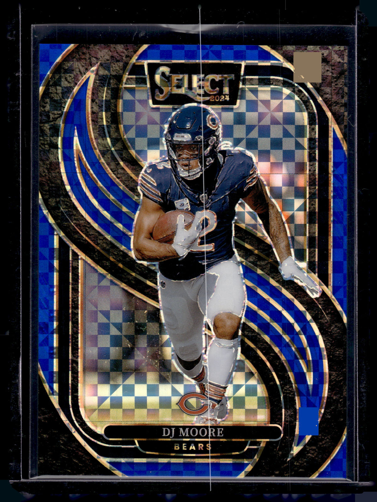 HL-P02 2024 Panini Select Premier Level DJ Moore #151 Blue Checkerboard /175