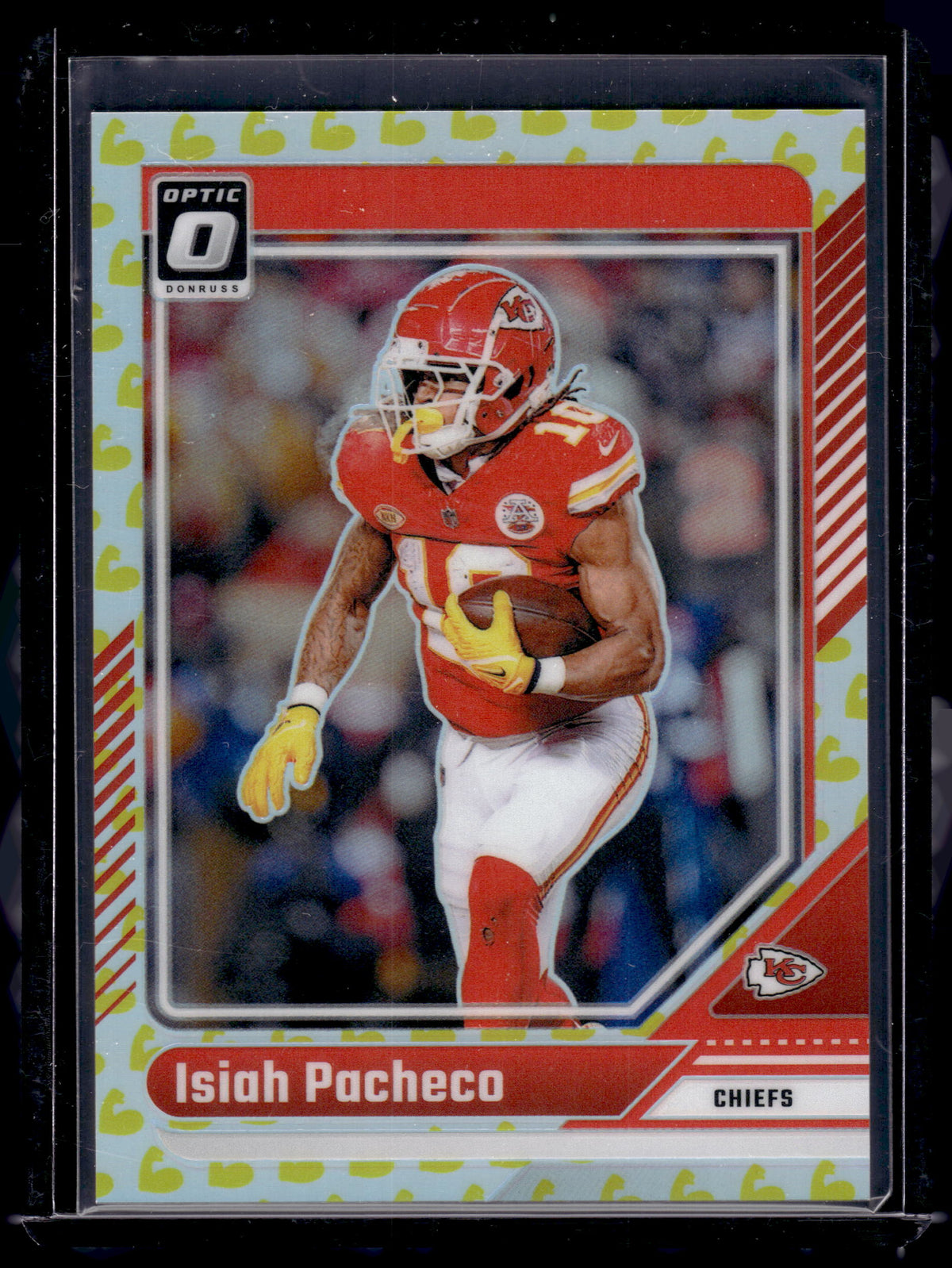 HL-P02 2024 Panini Donruss Optic Prizm Isiah Pacheco #95 Flex Prizm /149