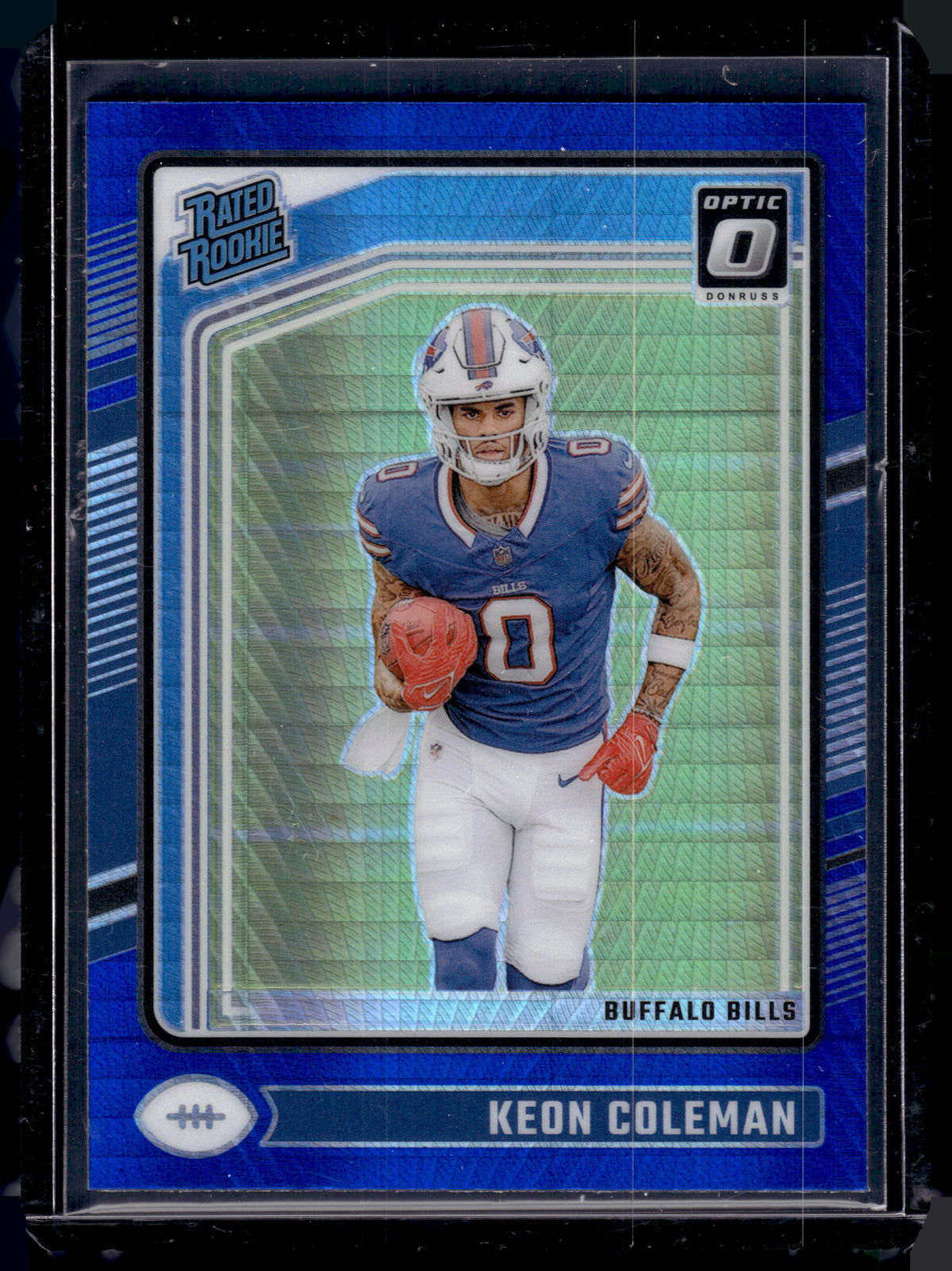 HL-P02 2024 Panini Donruss Optic Prizm Keon Coleman #263 Blue Prizm Rated Rookie
