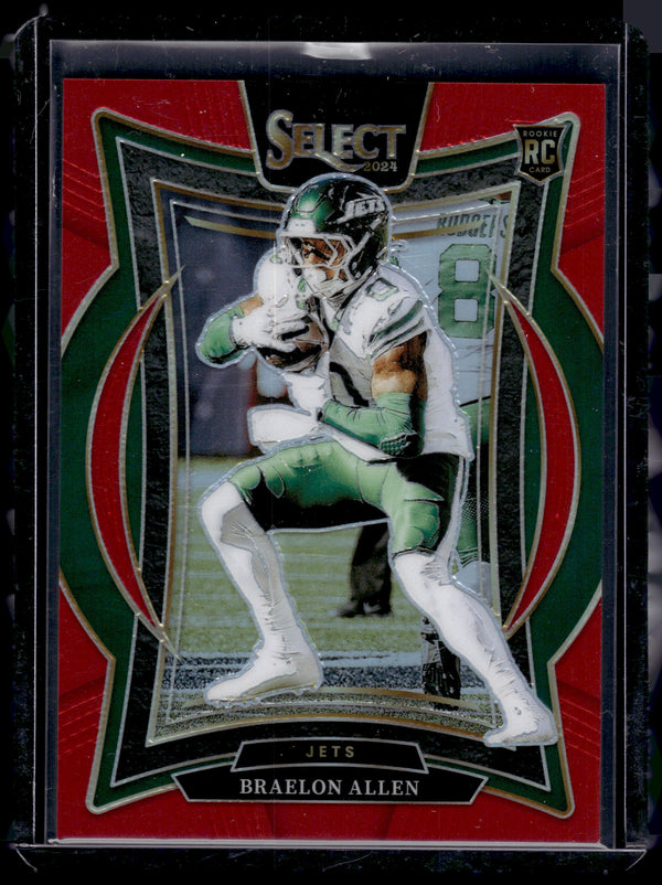 2024 Panini Select Concourse Braelon Allen #10 Red Prizm /99 RC