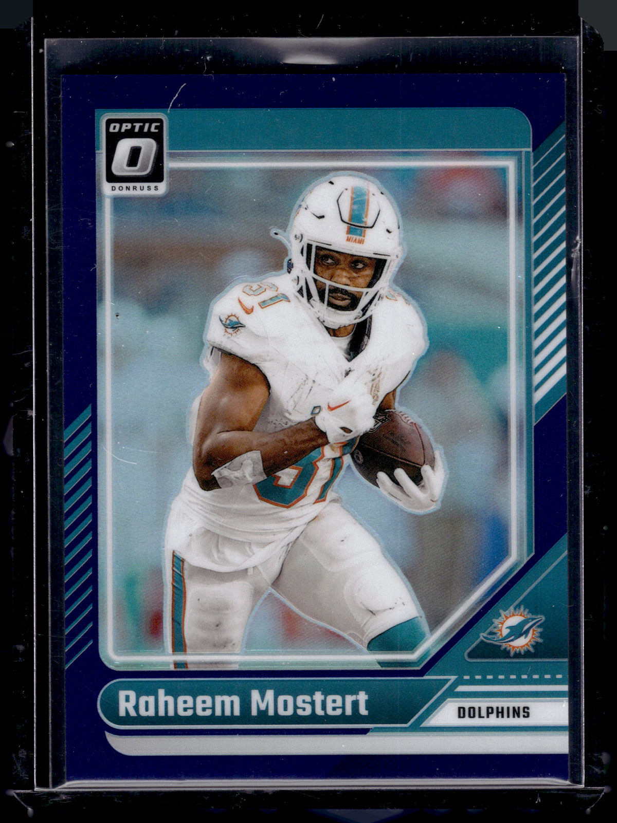 HL-P02 2024 Panini Donruss Optic Raheem Mostert #121 Purple Prizm /60
