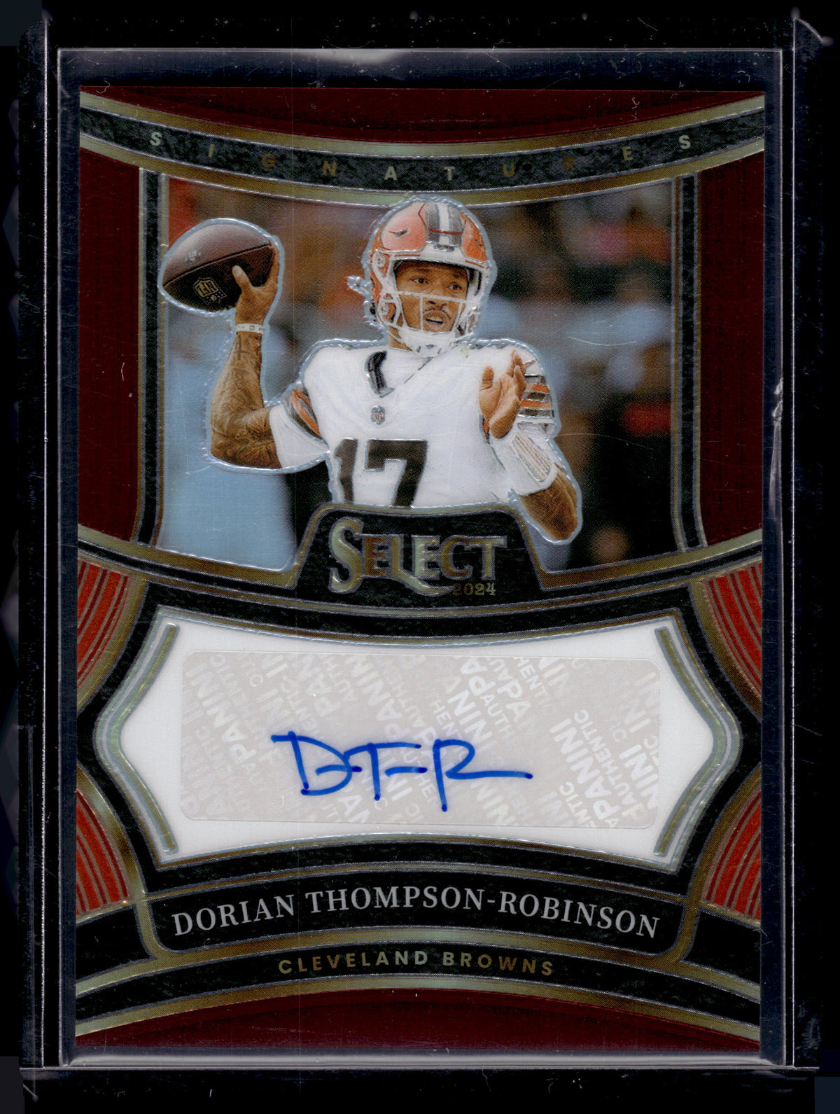 HL-P02 2024 Panini Select Prizm Dorian Thompson-Robinson #SP-DTR Maroon /75 Auto