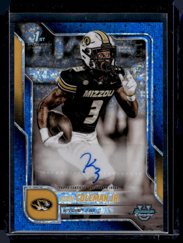 2025 Bowman Chrome U Kevin Coleman Jr. #BCA-KCJ Blue Mini-Diamond /150