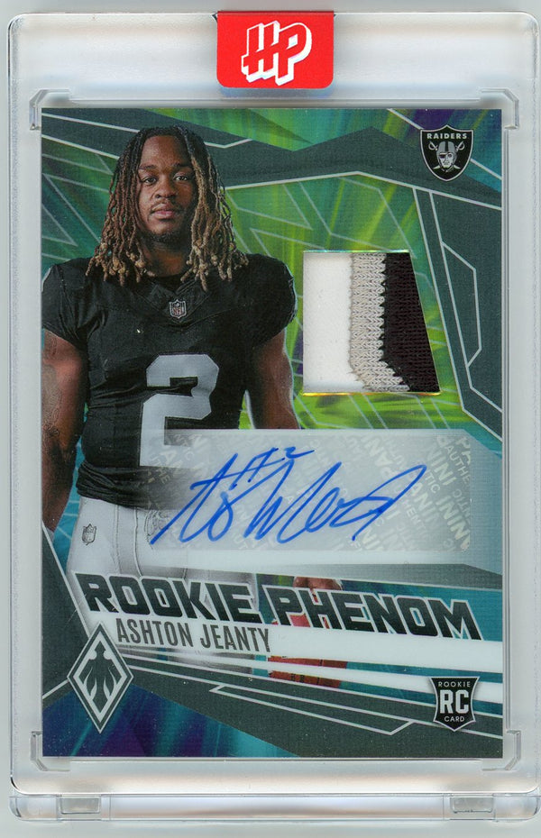 2025 Panini Phoenix Rookie Phenom Ashton Jeanty #RPJ-AJY /25 Auto Patch