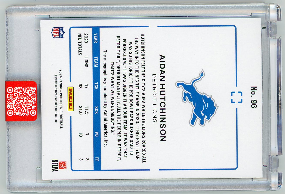 HL-INV 2024 Panini Photogenic Aidan Hutchinson #96 /49 Auto