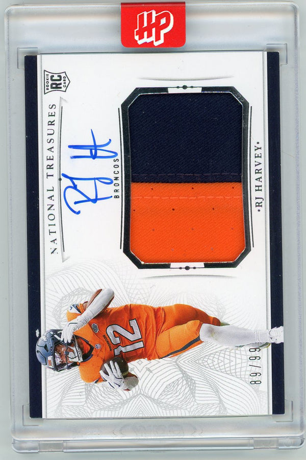 2025 Panini National Treasures RJ Harvey #CRPA-RHY /99 Auto Patch RC