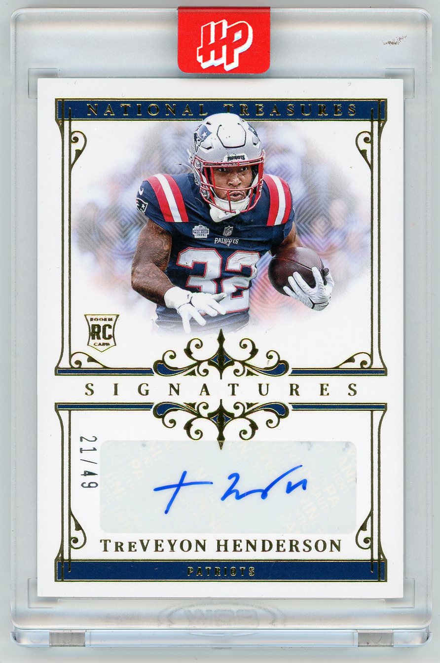 HL-INV 2025 Panini National Treasures TreVeyon Henderson #SIG-THN /49 Auto RC