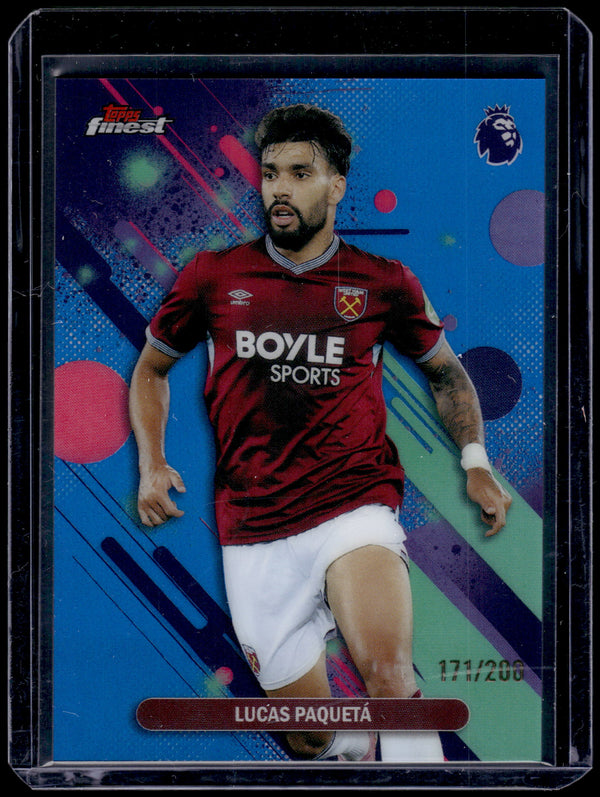 2026 Topps Finest Lucas Paquetá #94 Blue Refractor /200
