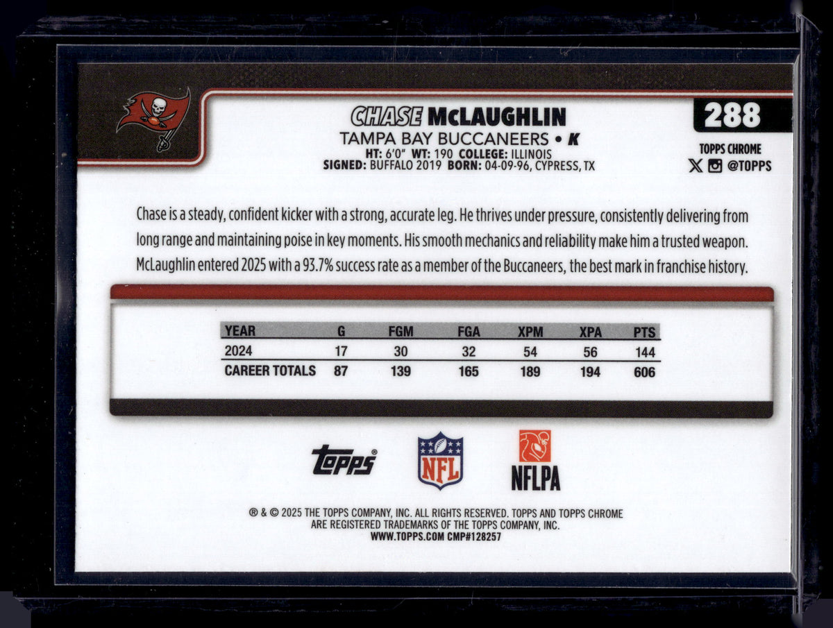 HL-INV 2025 Topps Chrome Chase McLaughlin #288 Prism Refractor