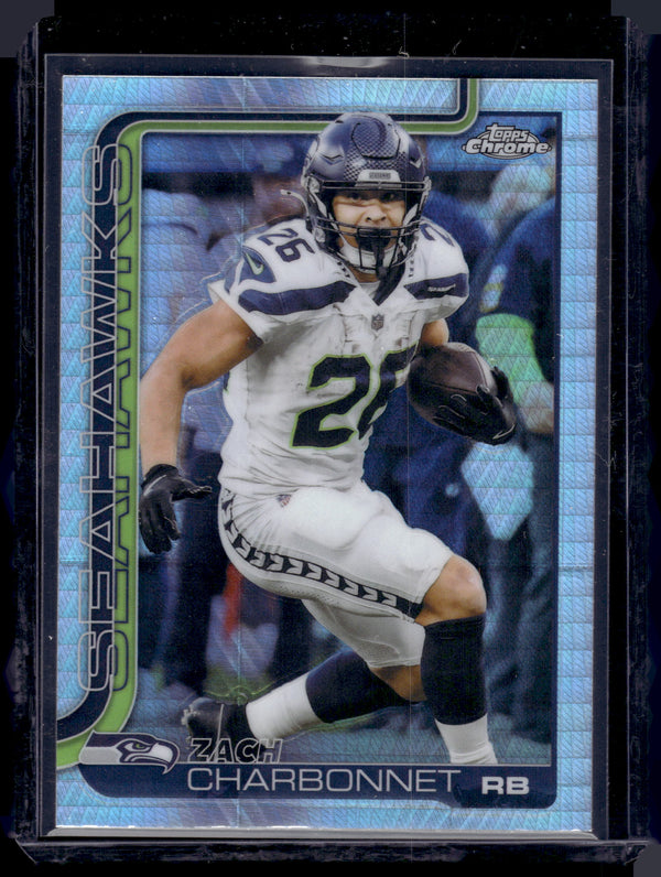2025 Topps Chrome Zach Charbonnet #279 Prism Refractor